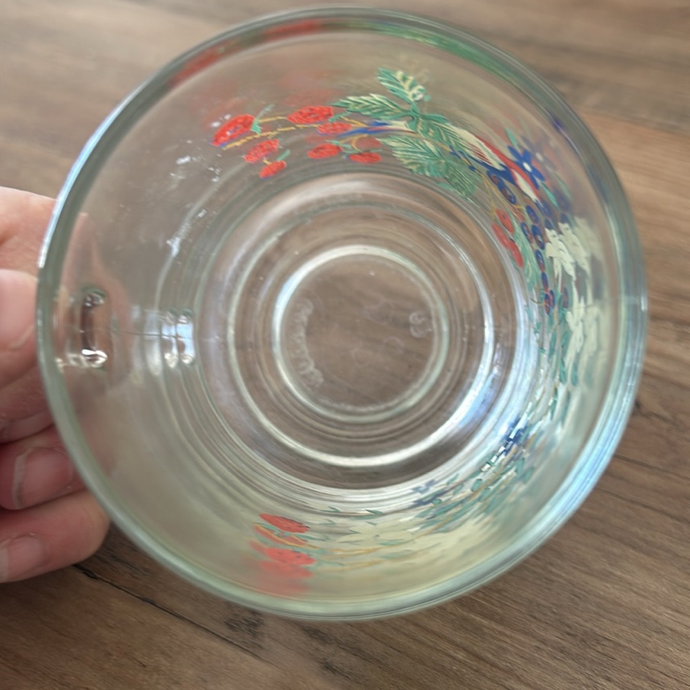 Floral Glass Mug with Bird Design made in Canada 🇨🇦 - Picture 4 of 6